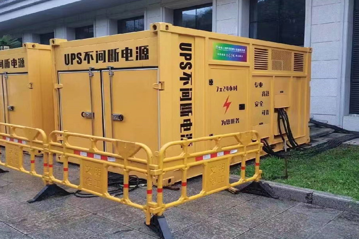 同仁发电机租赁施工现场