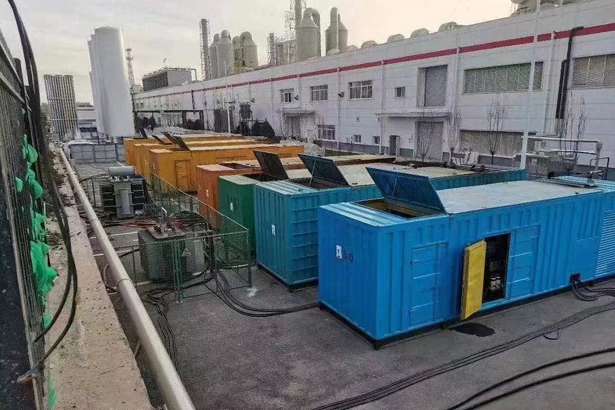 同仁发电机租赁施工现场